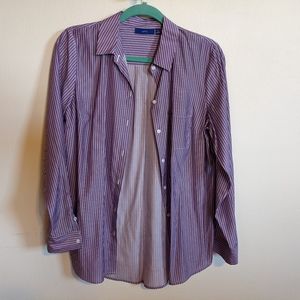 Apt. 9 Purple striped dress shirt Sz M